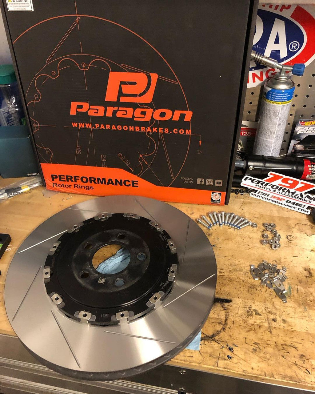 Paragon 15.7" Replacement Rotor Rings for 21+ Dodge Charger / Challenger SRT Hellcat - Front Pair